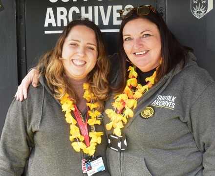 7Rebecca Harpur and Mandy from suffolk archive at the One Sixth Form College culture day