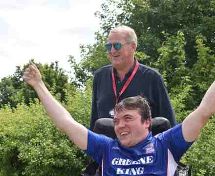 3   Harrison Mayhew Kemp celebrates after completing the ice bucket challenge and raising over £300.00 for MND