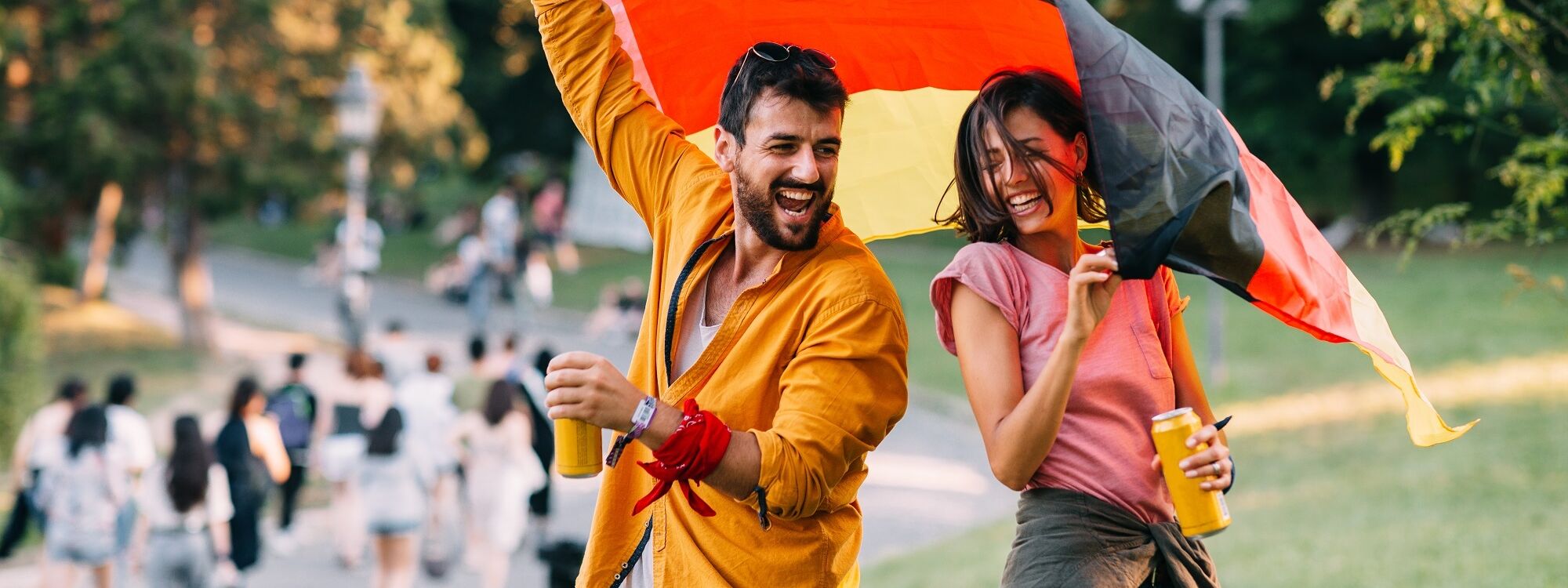 Young couple dancing at a festival in the park wit 2023 11 27 04 48 57 utc